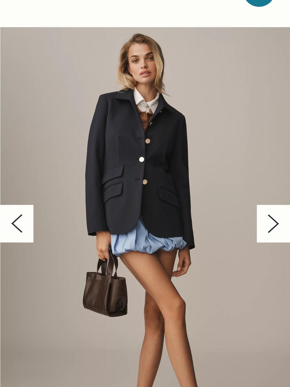 Anthropology - Dolan -Navy Tailored Blazer with Gold Buttons